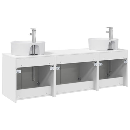 Bathroom Cabinet Set 3 pcs White 49.5 x 44.5 x 65 cm