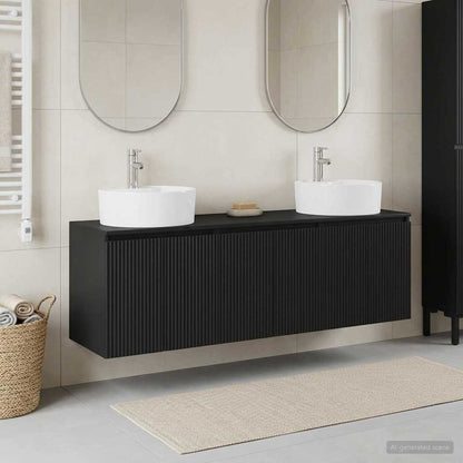 Bathroom Cabinet Set 3 pcs Black 49.5 x 44.5 x 65 cm
