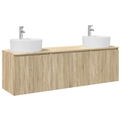 Bathroom Cabinet Set 3 pcs Sonoma Oak 49.5 x 44.5 x 65 cm