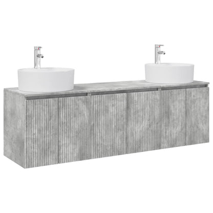 Bathroom Cabinet Set 3 pcs Concrete Grey 49.5 x 44.5 x 65 cm