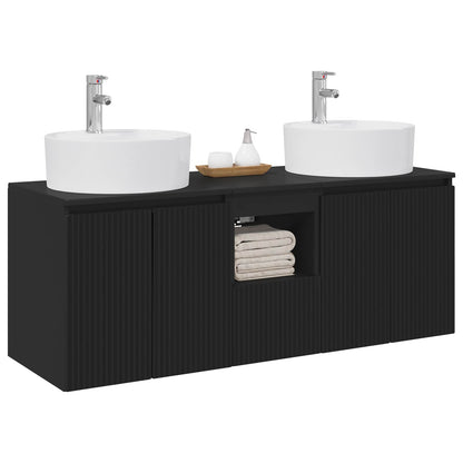 Bathroom Cabinet Set 3 pcs Black 49.5 x 44.5 x 65 cm