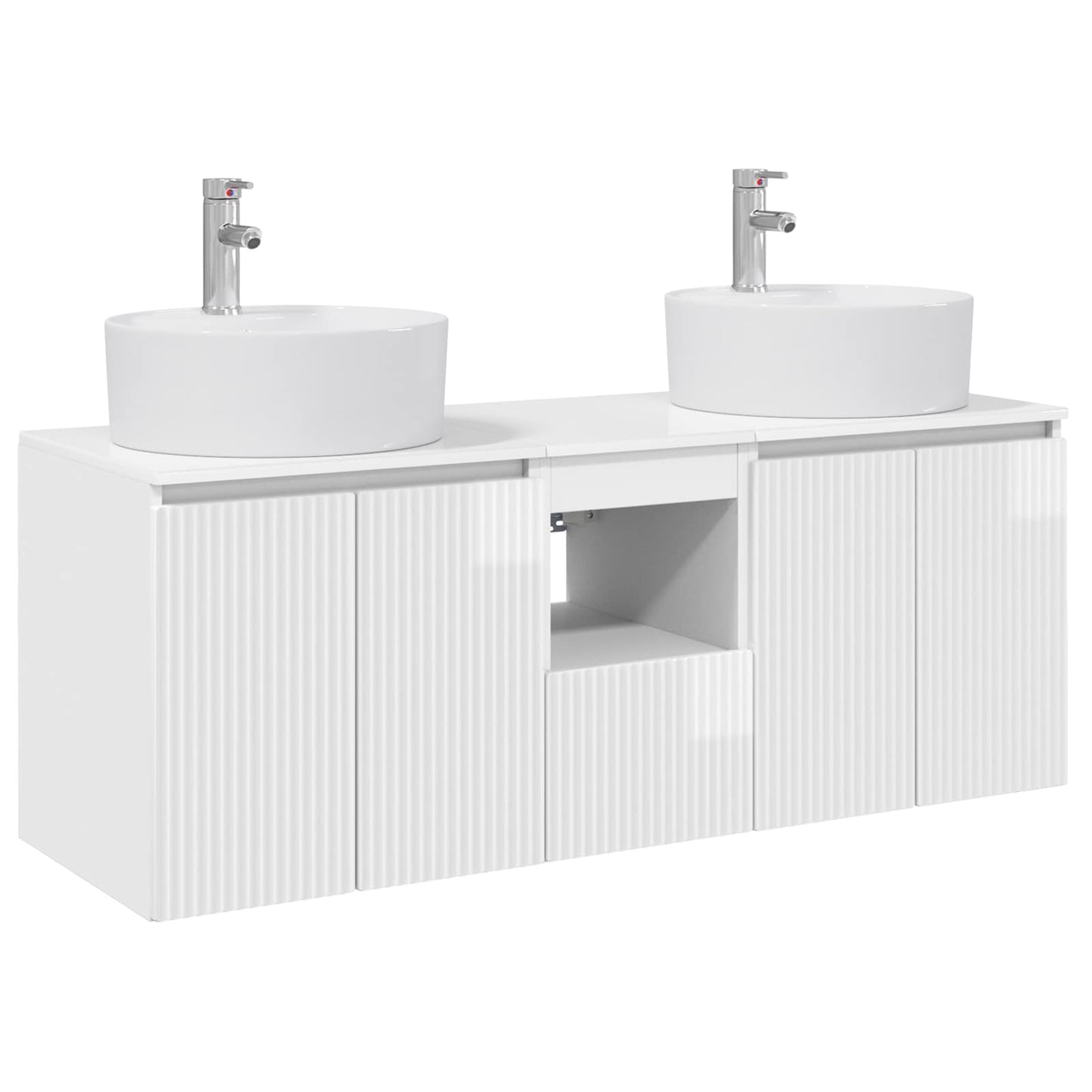 Bathroom Cabinet Set 3 pcs High Gloss White 49.5 x 44.5 x 65 cm
