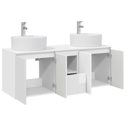 Bathroom Cabinet Set 3 pcs High Gloss White 49.5 x 44.5 x 65 cm