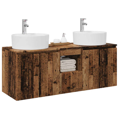 Bathroom Cabinet Set 3 pcs Old Wood 49.5 x 44.5 x 65 cm