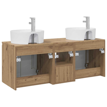 Bathroom Cabinet Set 3 pcs Artisan Oak 49.5 x 44.5 x 65 cm