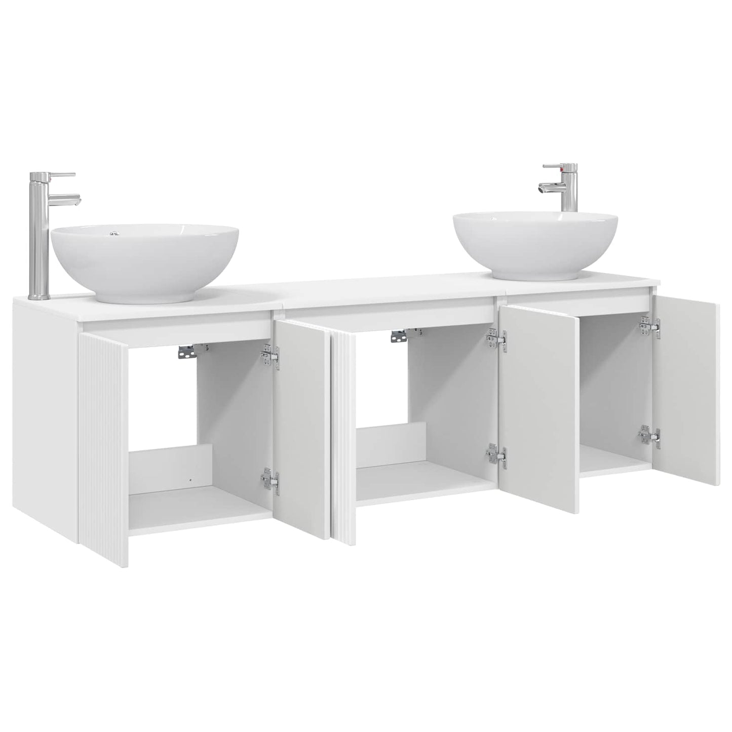 Bathroom Cabinet Set 3 pcs White 49.5 x 44.5 x 65 cm