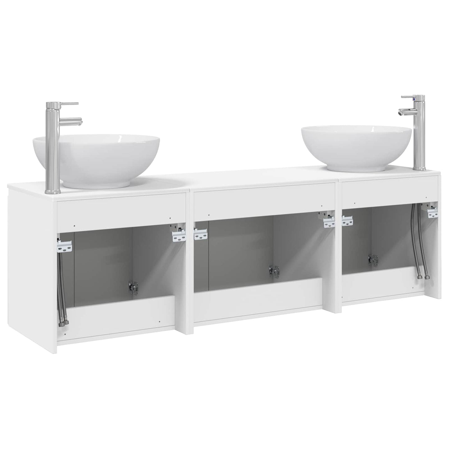 Bathroom Cabinet Set 3 pcs White 49.5 x 44.5 x 65 cm