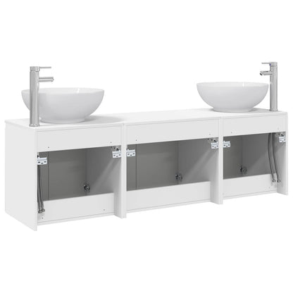 Bathroom Cabinet Set 3 pcs White 49.5 x 44.5 x 65 cm