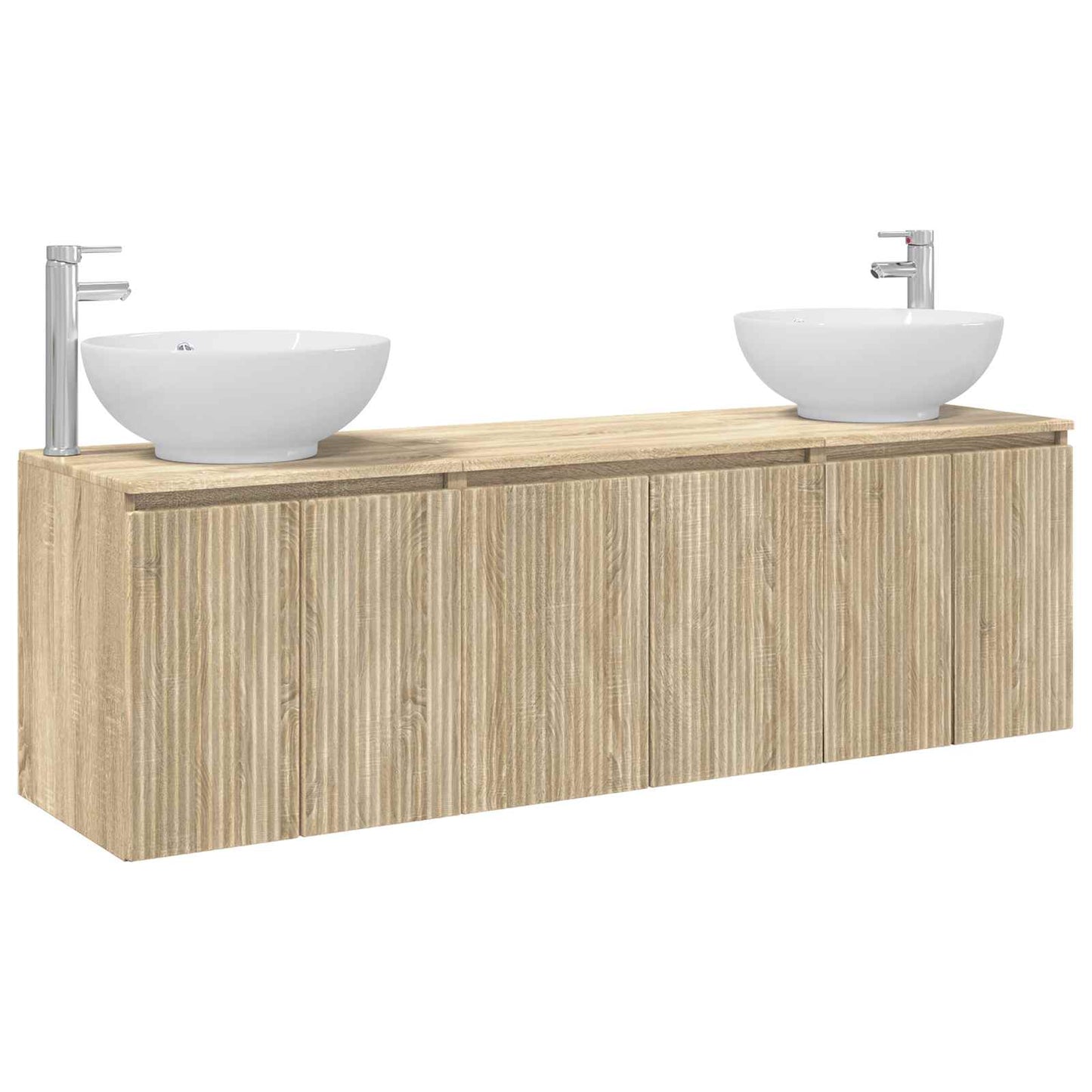 Bathroom Cabinet Set 3 pcs Sonoma Oak 49.5 x 44.5 x 65 cm