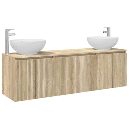 Bathroom Cabinet Set 3 pcs Sonoma Oak 49.5 x 44.5 x 65 cm