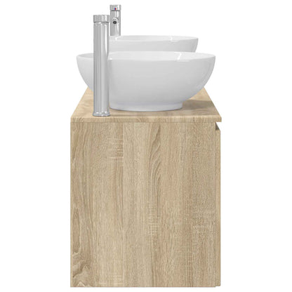 Bathroom Cabinet Set 3 pcs Sonoma Oak 49.5 x 44.5 x 65 cm