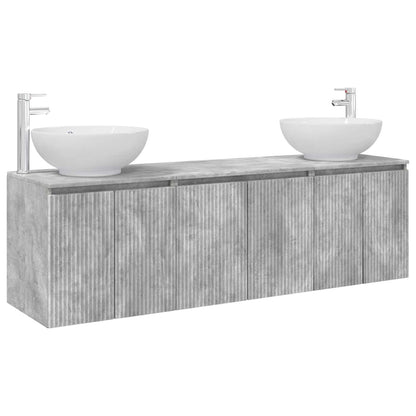 Bathroom Cabinet Set 3 pcs Concrete Grey 49.5 x 44.5 x 65 cm