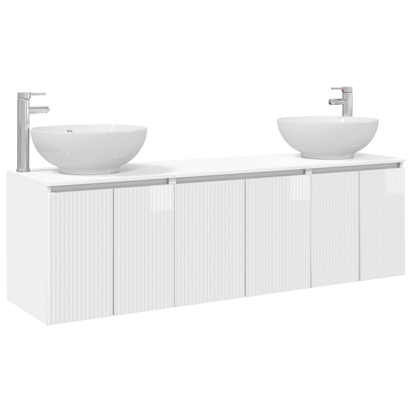 Bathroom Cabinet Set 3 pcs High Gloss White 49.5 x 44.5 x 65 cm