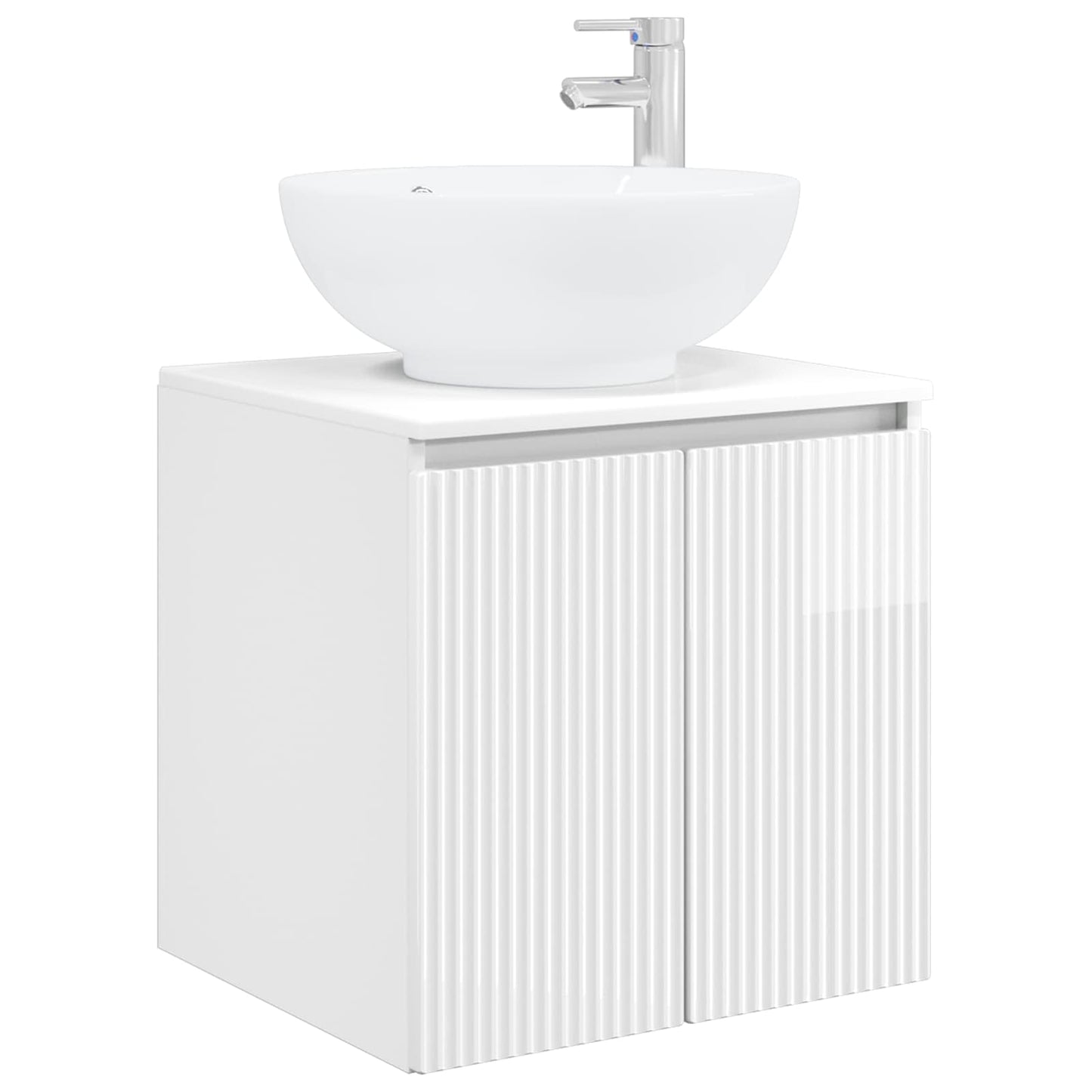 Bathroom Cabinet Set 3 pcs High Gloss White 49.5 x 44.5 x 65 cm