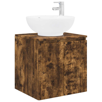 Bathroom Cabinet Set 3 pcs Smoked Oak 49.5 x 44.5 x 65 cm