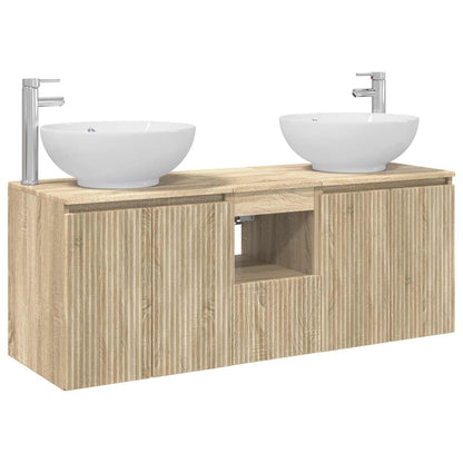 Bathroom Cabinet Set 3 pcs Sonoma Oak 49.5 x 44.5 x 65 cm