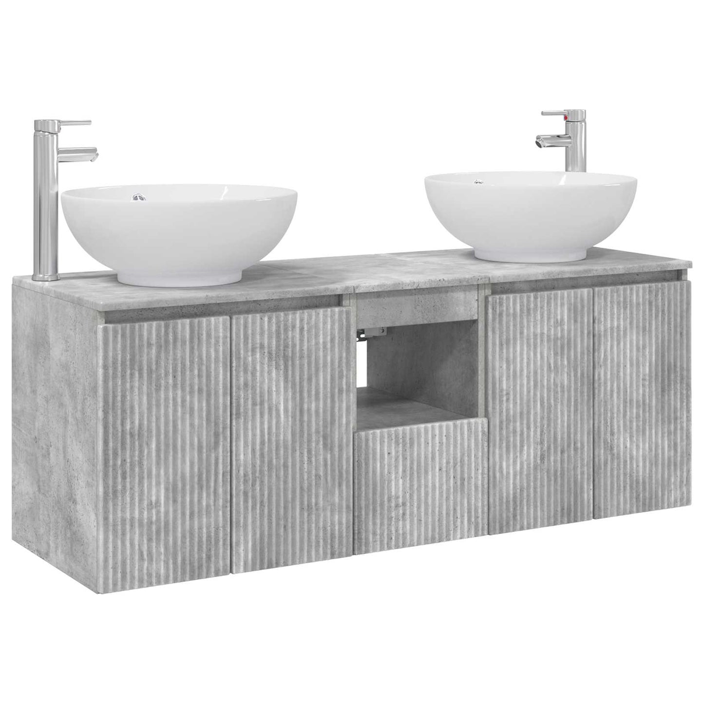 Bathroom Cabinet Set 3 pcs Concrete Grey 49.5 x 44.5 x 65 cm