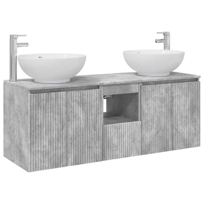 Bathroom Cabinet Set 3 pcs Concrete Grey 49.5 x 44.5 x 65 cm