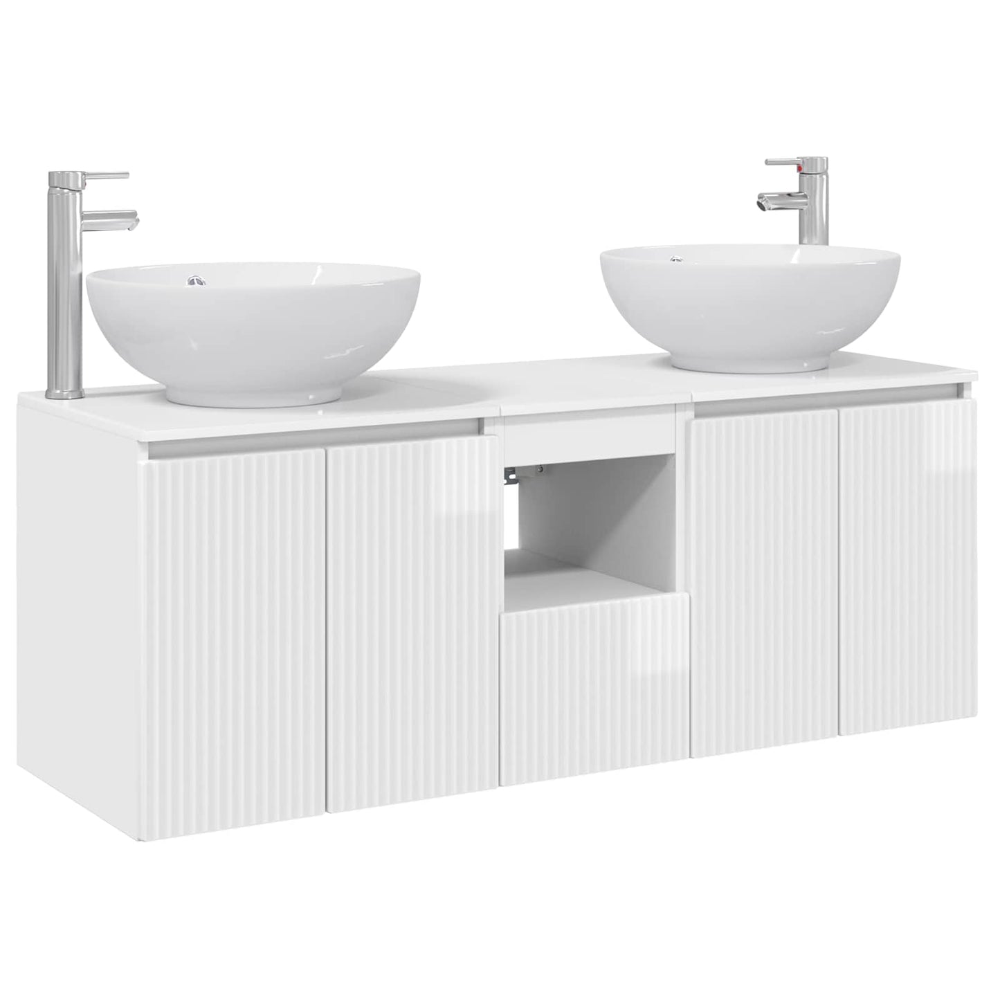Bathroom Cabinet Set 3 pcs High Gloss White 49.5 x 44.5 x 65 cm