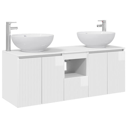 Bathroom Cabinet Set 3 pcs High Gloss White 49.5 x 44.5 x 65 cm