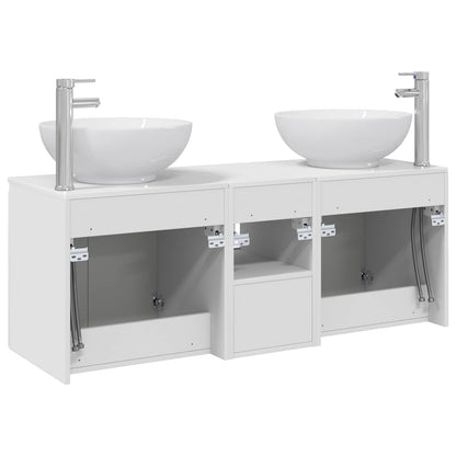 Bathroom Cabinet Set 3 pcs High Gloss White 49.5 x 44.5 x 65 cm