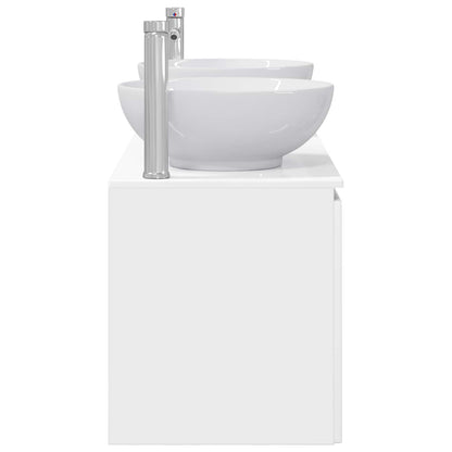 Bathroom Cabinet Set 3 pcs High Gloss White 49.5 x 44.5 x 65 cm