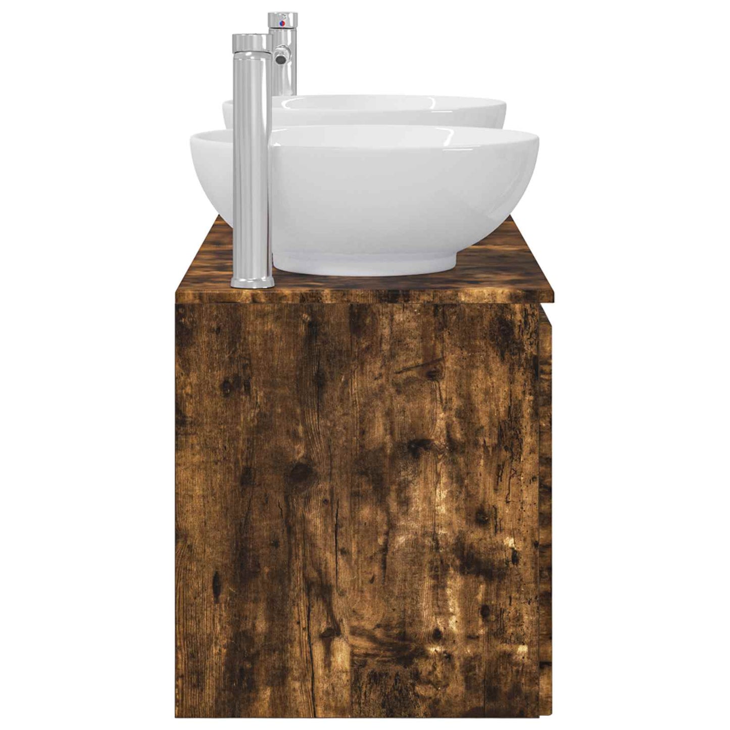 Bathroom Cabinet Set 3 pcs Smoked Oak 49.5 x 44.5 x 65 cm
