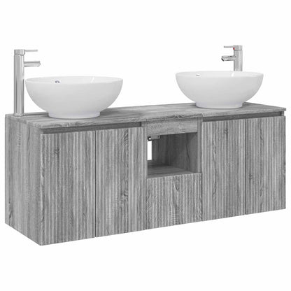 Bathroom Cabinet Set 3 pcs Grey Sonoma 49.5 x 44.5 x 65 cm