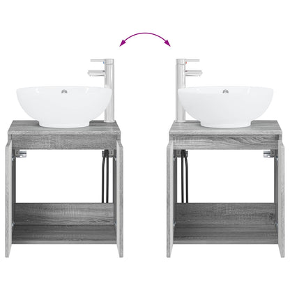 Bathroom Cabinet Set 3 pcs Grey Sonoma 49.5 x 44.5 x 65 cm
