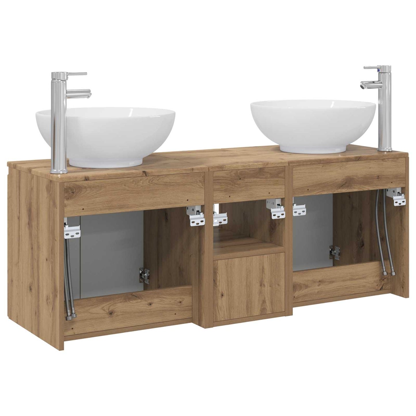 Bathroom Cabinet Set 3 pcs Artisan Oak 49.5 x 44.5 x 65 cm