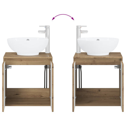 Bathroom Cabinet Set 3 pcs Artisan Oak 49.5 x 44.5 x 65 cm