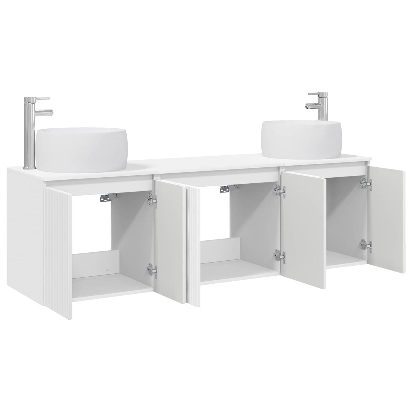 Bathroom Cabinet Set 3 pcs White 49.5 x 44.5 x 66 cm