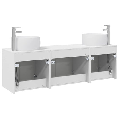 Bathroom Cabinet Set 3 pcs White 49.5 x 44.5 x 66 cm