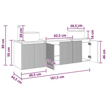 Bathroom Cabinet Set 3 pcs White 49.5 x 44.5 x 66 cm