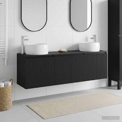 Bathroom Cabinet Set 3 pcs Black 49.5 x 44.5 x 66 cm