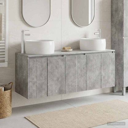 Bathroom Cabinet Set 3 pcs Concrete Grey 49.5 x 44.5 x 66 cm