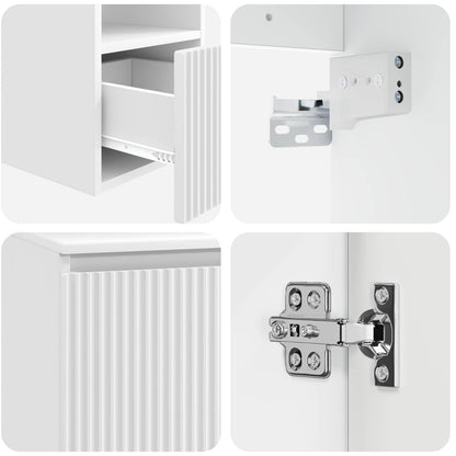 Bathroom Cabinet Set 3 pcs White 49.5 x 44.5 x 66 cm