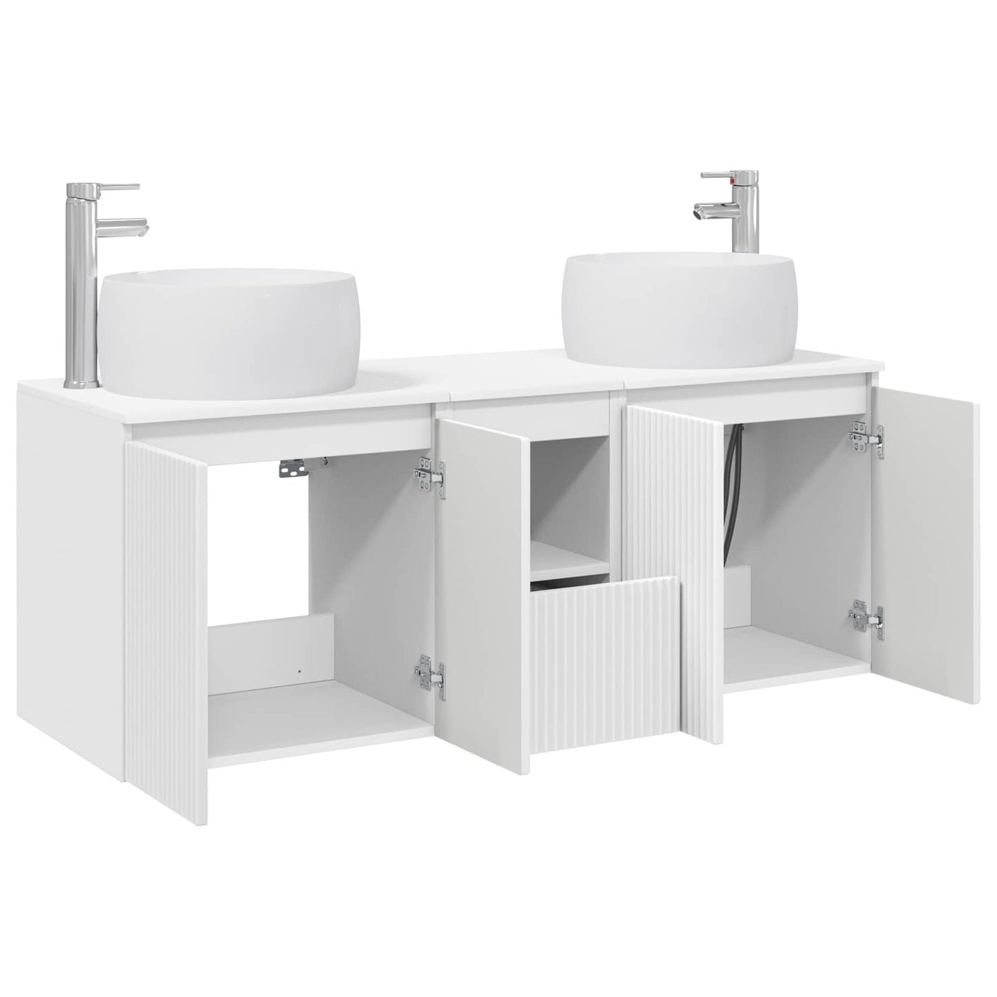 Bathroom Cabinet Set 3 pcs White 49.5 x 44.5 x 66 cm
