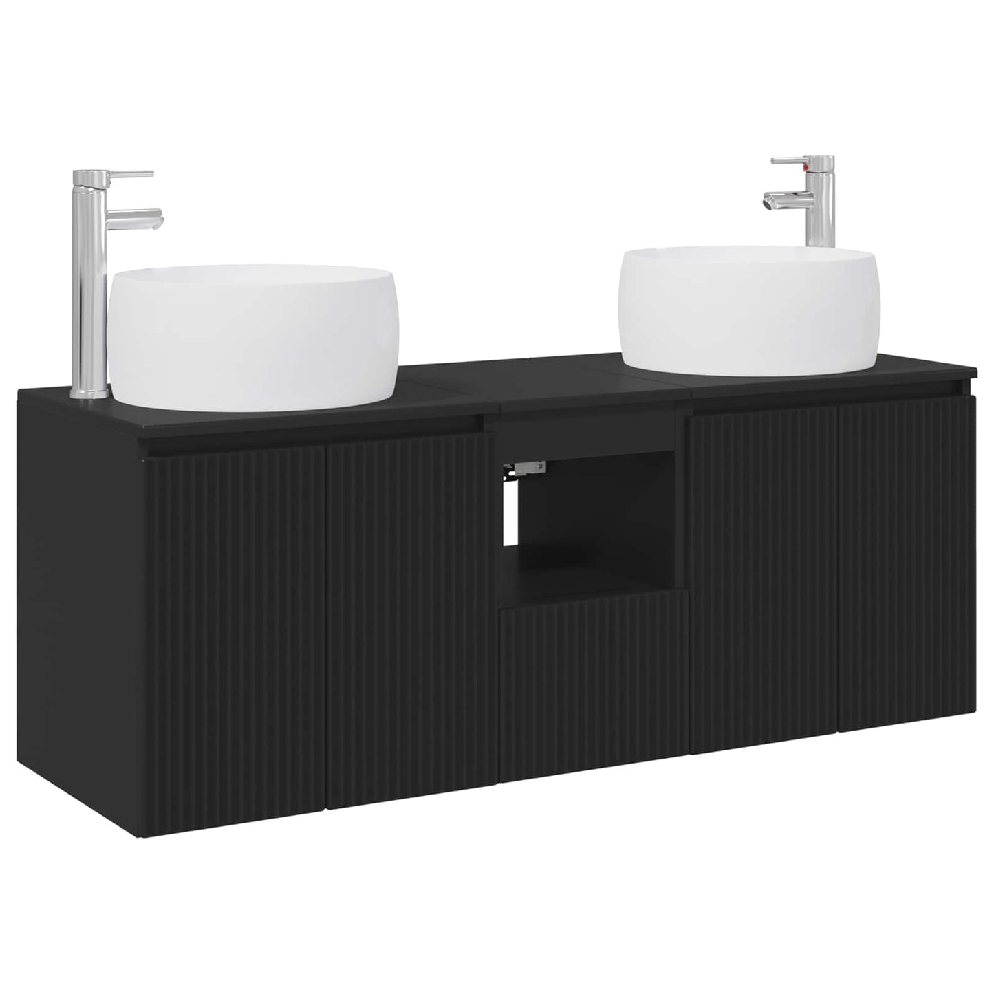 Bathroom Cabinet Set 3 pcs Black 49.5 x 44.5 x 66 cm
