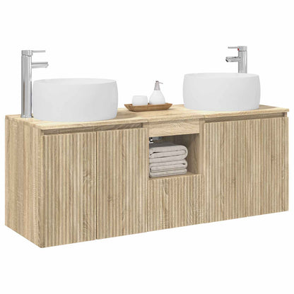 Bathroom Cabinet Set 3 pcs Sonoma Oak 49.5 x 44.5 x 66 cm