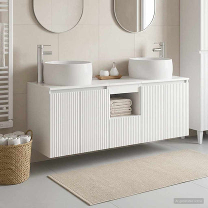 Bathroom Cabinet Set 3 pcs High Gloss White 49.5 x 44.5 x 66 cm