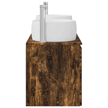 Bathroom Cabinet Set 3 pcs Smoked Oak 49.5 x 44.5 x 66 cm