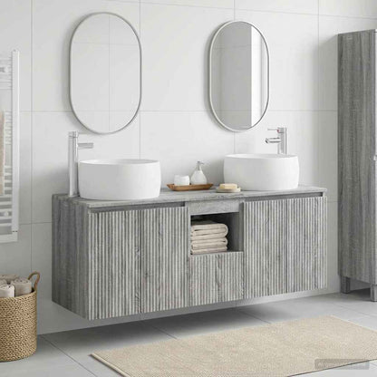 Bathroom Cabinet Set 3 pcs Grey Sonoma 49.5 x 44.5 x 66 cm