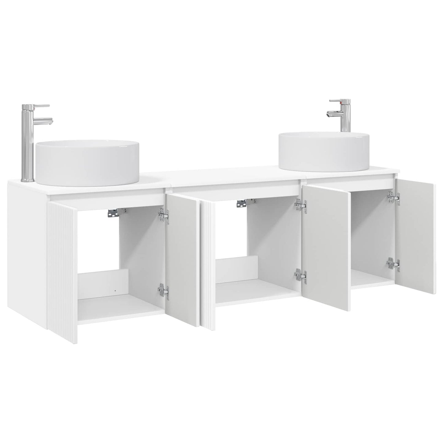 Bathroom Cabinet Set 3 pcs White 49.5 x 44.5 x 65.5 cm