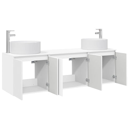 Bathroom Cabinet Set 3 pcs White 49.5 x 44.5 x 65.5 cm