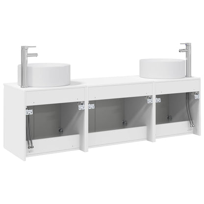 Bathroom Cabinet Set 3 pcs White 49.5 x 44.5 x 65.5 cm