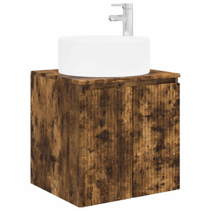 Bathroom Cabinet Set 3 pcs Smoked Oak 49.5 x 44.5 x 65.5 cm