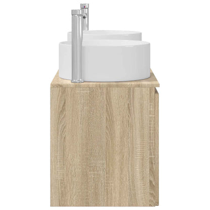 Bathroom Cabinet Set 3 pcs Sonoma Oak 49.5 x 44.5 x 65.5 cm