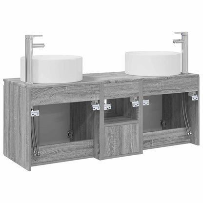 Bathroom Cabinet Set 3 pcs Grey Sonoma 49.5 x 44.5 x 65.5 cm