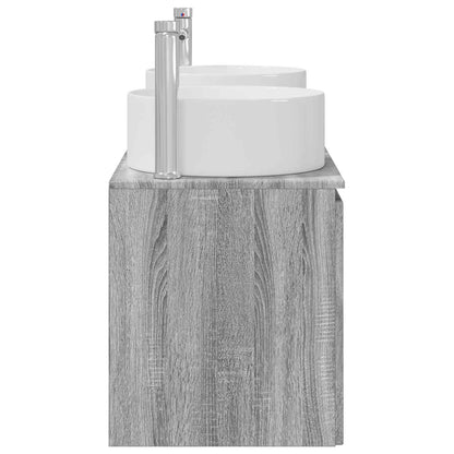 Bathroom Cabinet Set 3 pcs Grey Sonoma 49.5 x 44.5 x 65.5 cm